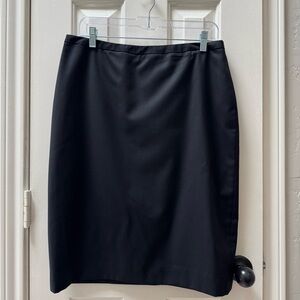 Brooks Brothers 12 Wool Pencil Skirt, Black